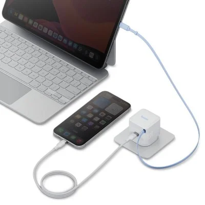 Bazic Goport Retrek 65W, Usb-C Gan Wall Charger (Uk) With 70Cm Built-In Cable - White